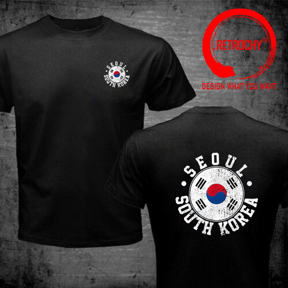 Street Fashion Of Seoul - 面白いデザインヴィンテージユーズド加工ソウル韓国シャツメンズファッショントレンディカジュアル服スタイリッシュトップスティーシャツレジャーTシャツ