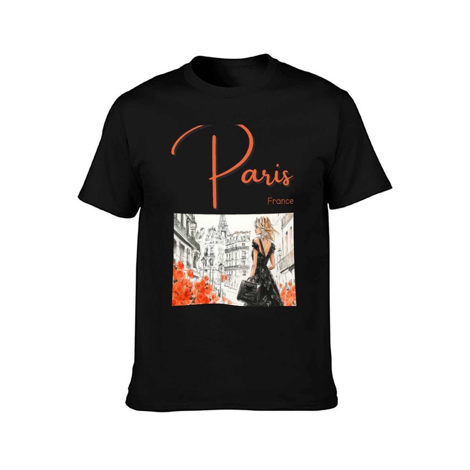 パリの街を歩くファッションモデル - フランスTシャツ、夏用 - Street Fashion Paris のレビューと価格