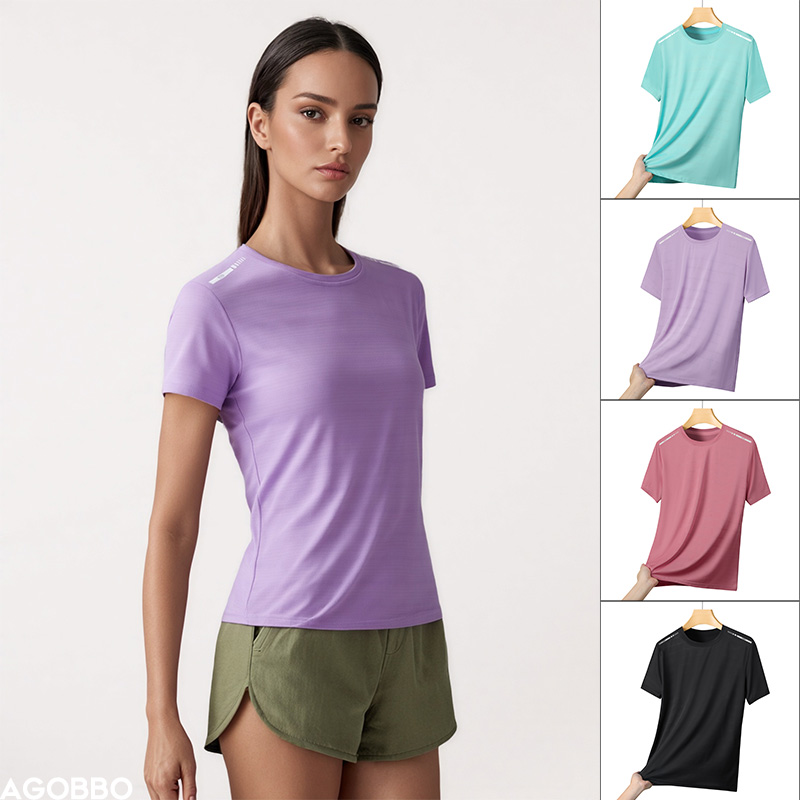 女性反射ランニング Tシャツ高弾性メッシュ通気性速乾性アイス - Mesh Top Layering のレビューと価格